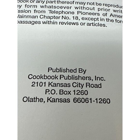 Pine To Prairie Cookbook Telephone Pioneers Of America Chapter 18 Recipe Book - Picture 13 of 16